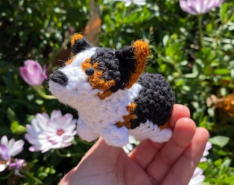 Tricolor Corgi Crochet PDF Pattern