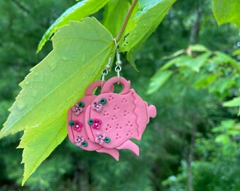 Handmade Teapot Clay Earrings