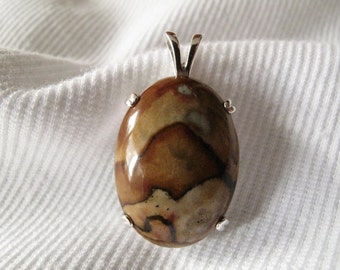 Rocky Butte Jasper Pendant in Sterling Silver