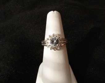 White Zircon Sterling Silver Ring