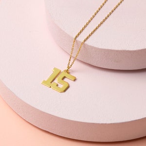 Personalized Sterling Silver Number Necklace: Sports Gift