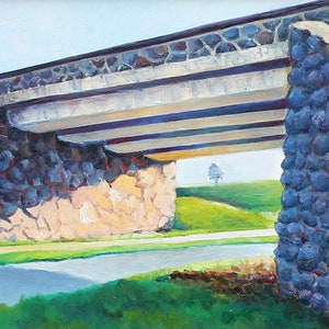 Original Oil Painting - 5&quot; x 7&quot; - Stone Bridge - Wilmington, Delaware - Artist Maia Palmer