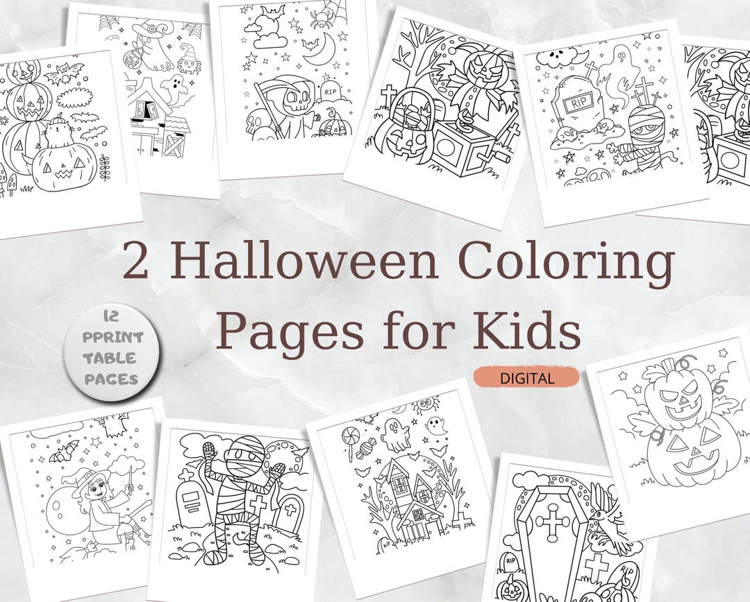 Halloween Coloring Pages for Kids – Cute & Spooky Printables - Etsy