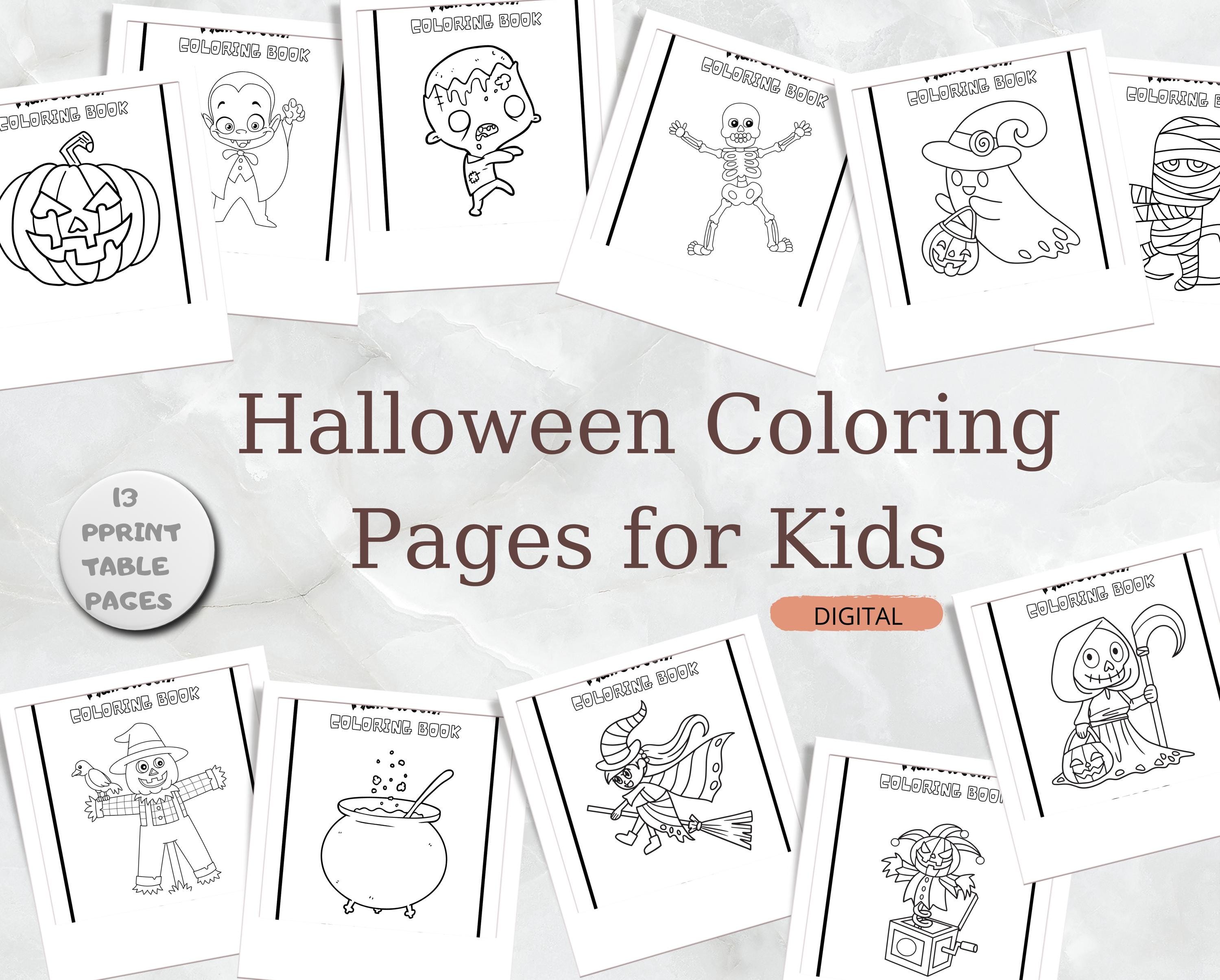Halloween Coloring Pages for Kids – Cute & Spooky Printables - Etsy