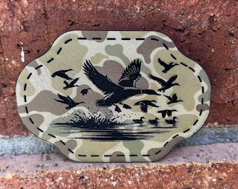 Hunting patch for hat - hunting duck patch - duck hunting patch - hunting patch - custom hat patch -men  laser engraved patch
