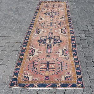 ランナーラグ　ヴィンテージラグ　トルコラグ 60×160 ランナーラグ ウール分厚目 アーモンド柄 トルコ