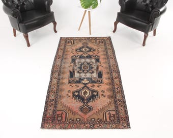 トルコ キリム ヴィンテージ 幾何学模様 ラグ ヴィンテージ幾何学模様キリム、5.3x12.7フィートのダイニングルーム