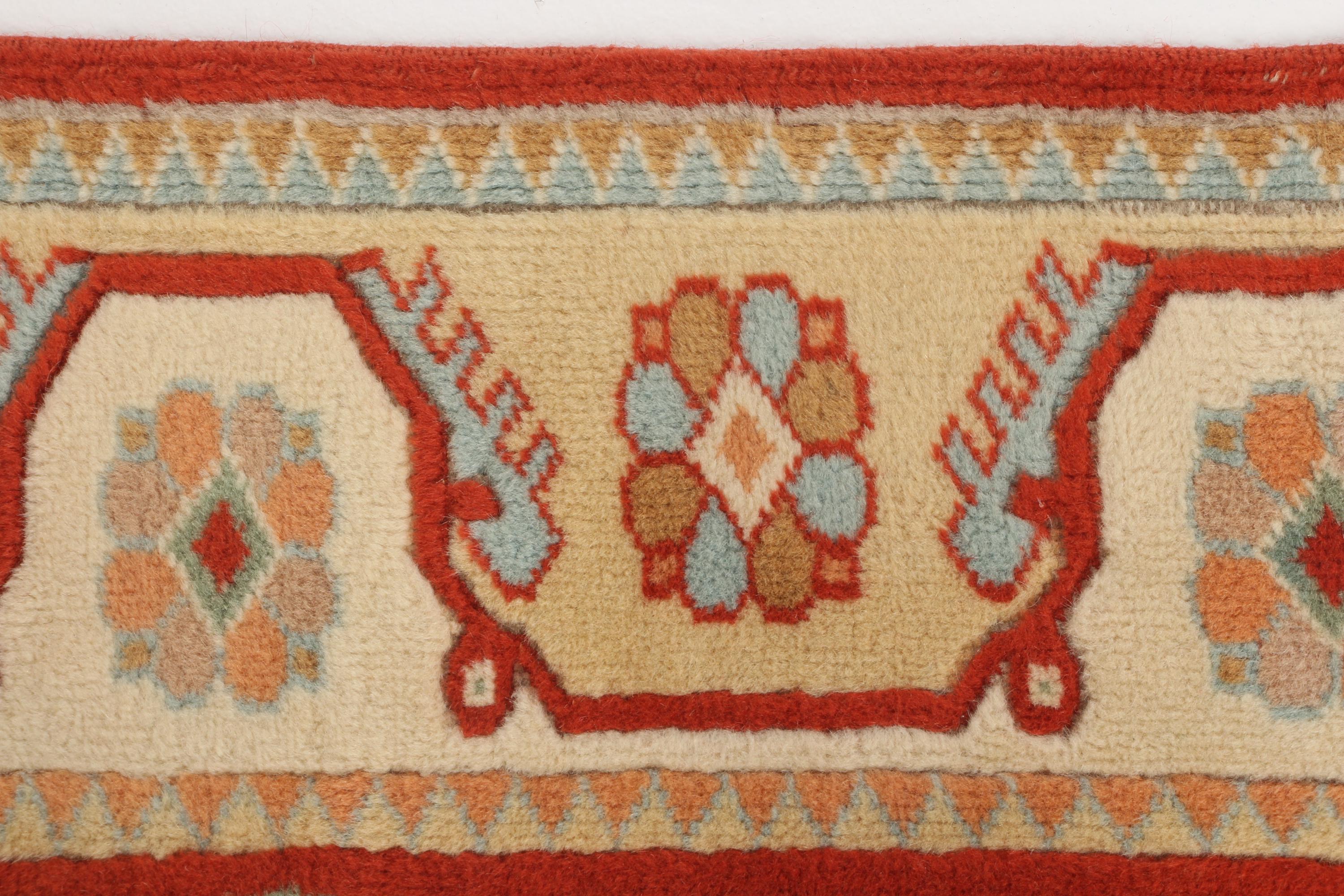 ヴィンテージラグ、トルコラグ、3x10ランナーラグ、希少なウシャクラグ