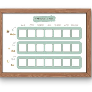 PDF Tableau de brossage des dents  Hebdomadaire pour Enfants – PDF et PNG à Imprimer