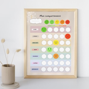 PDF Tableau de Comportement Hebdomadaire pour Enfants – PDF à Imprimer