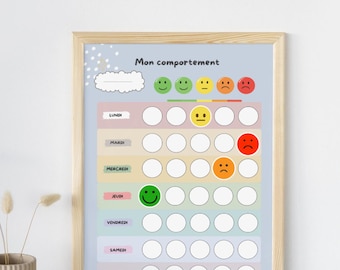 Cuadro de comportamiento infantil