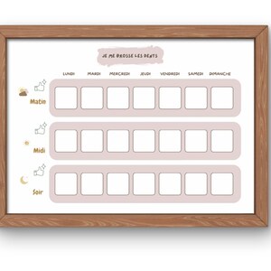 PDF Tableau de brossage des dents  Hebdomadaire pour Enfants – PDF et PNG à Imprimer