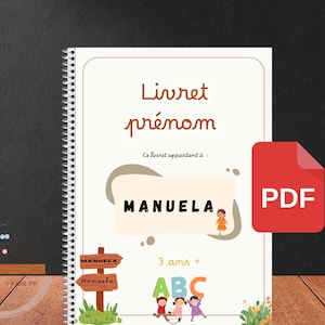 Libretto di attività con nome in PDF per bambini di 3 anni
