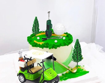 Luxury Golf Cake Decoration Heading for the Green Cake Topper Golf Themed Cake Decorations Golf Party Supplies