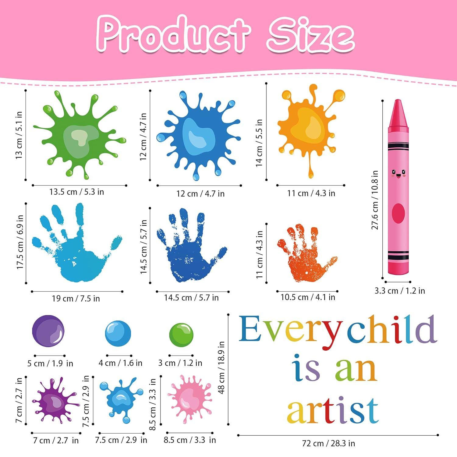 Every Child is an Artist Wall Decals Watercolor Crayon Paint Splatter ...