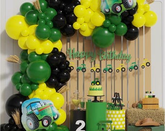thumbnail image 2 of Sursurprise Lawnmower Birthday Party Decorations, Lawn Mower Birthday Backdrop Tractor Balloon Garland Arch Kit For Farm Farmyard Party Supplies 2 of 11