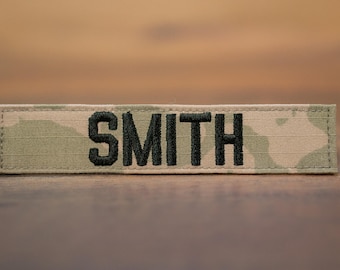 Cinta con nombre militar personalizada, 3 colores, cierre de gancho, personalizada