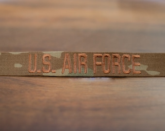 Military Name Tape, Air Force, Sew-On, Branch of Service, OCP, 7-Color