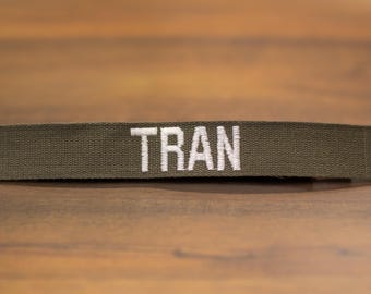 Custom Military, Officer, Style Name Tape, Olive Drab, Sew On, Personalized