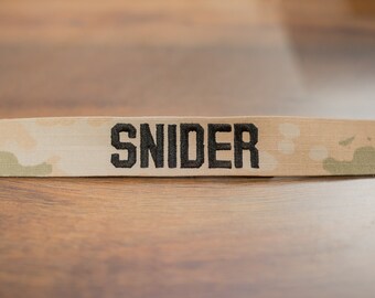 Custom Military Name Tape, Army, Sew-On, Branch of Service, 3-Color, Personalized