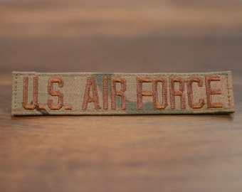 Militärisches Namensband für Luftwaffe, OCP, Zweig des Service, Hakenverschluss, 7-farbig