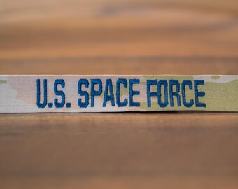 Military Name Tape, Space Force, Sew-On, Branch of Service, 3-Color