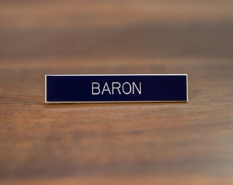 US Air Force Blue Plastic Name Plate, Clutch Pin-on, Badge, Custom Name Plate