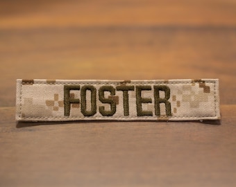 Custom Military Name Tape, Marine, OCP, Hook Fastener, Desert, Personalized