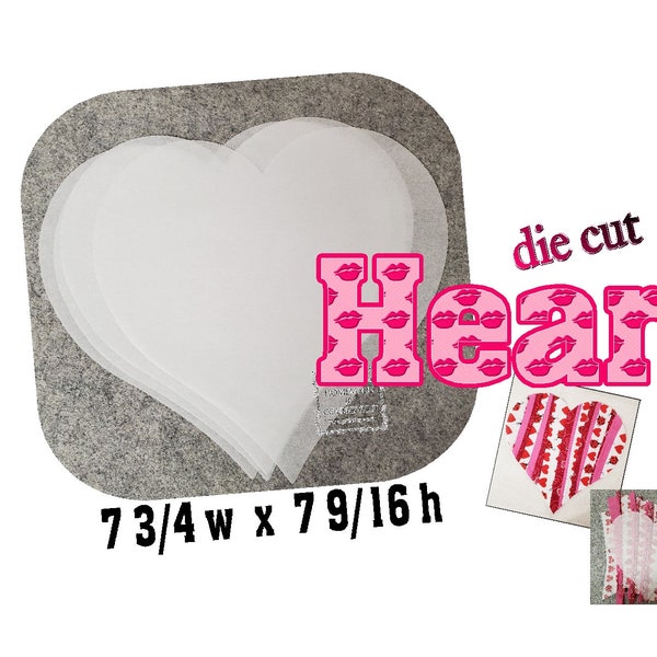 HEART die cut - (50 or 100 pcs) - Paper Piecing - foundation string quilting - Quilt with your scraps - Valentine Mothers Day