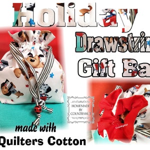 ANIMAL HOSPITAL - veterinarian Drawstring gift bag - Holiday fabric gift bag - christmas favorite Vet reusable - gift wrapping