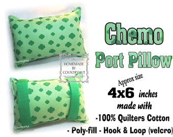 TREFOIL scouts / Cancer Awareness / PORT-A-CATH pillow - seatbelt cushion pillow / cancer patient surgery port cath