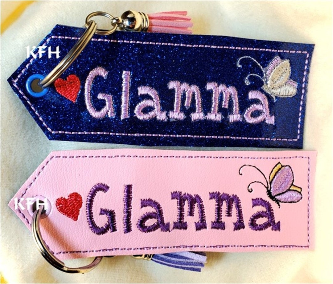 Key Fob GLAMMA Key Fob Ring Snap Tab Key Chain Etsy