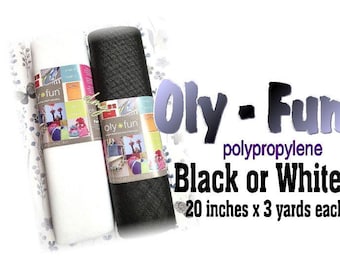 Olyfun fabric - 20" x 3 yards - non woven - polypropylene - Weddings - back drop - embroidery - party garland