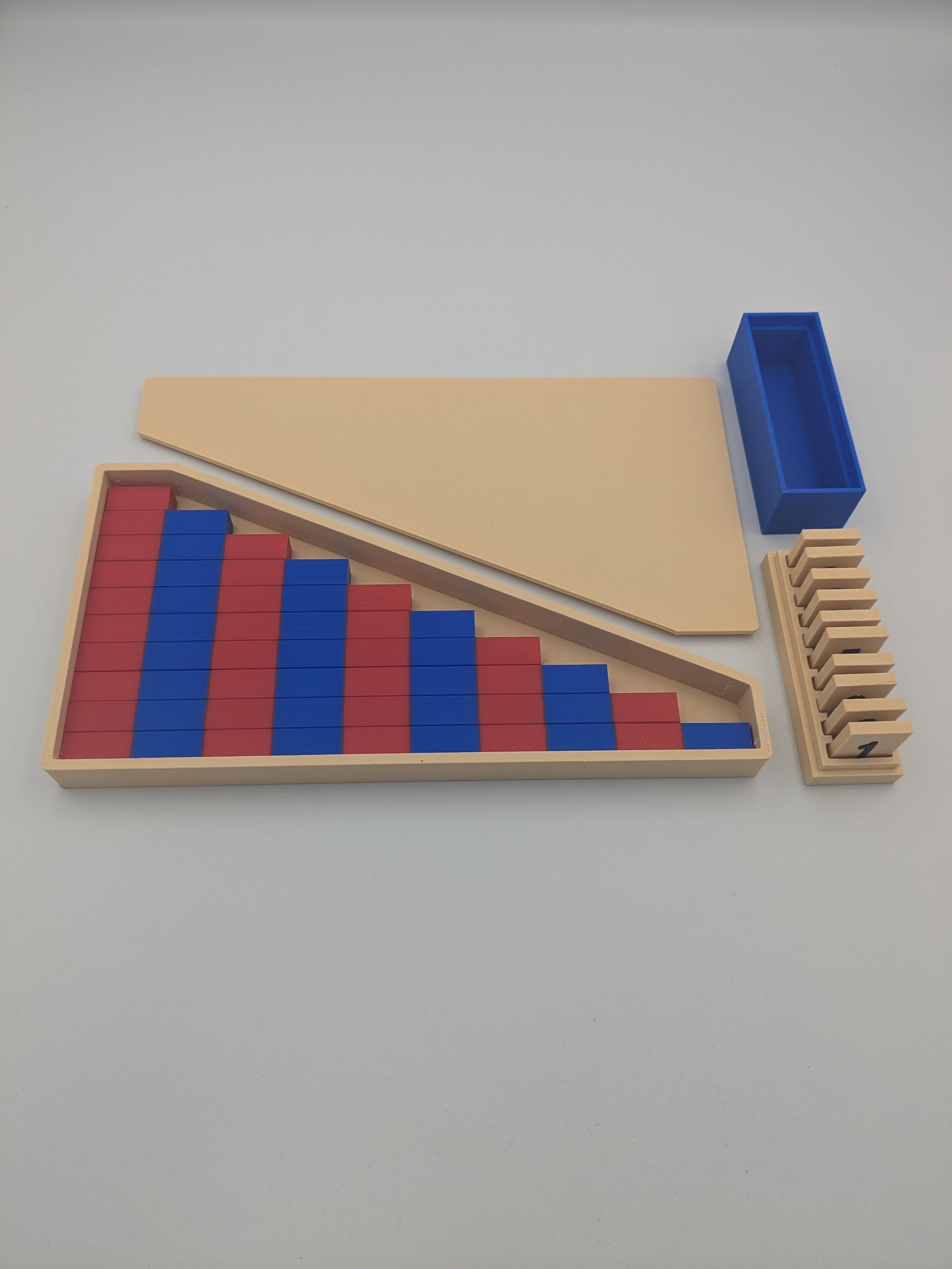 Red and Blue Number Rods and Number Tiles Set - Educational Learning ...