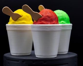 Italian Ice Clicker Fidget Toy | Yellow | Green | Red | Shaved Ice | By ForgeCore | Ludo | Hielo Raspado | Piragua
