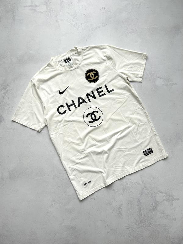 CHANEL COCO Mark short sleeve knit Short sleeve T-shirt tops White orange