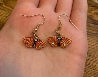 Orange Butterfly earrings