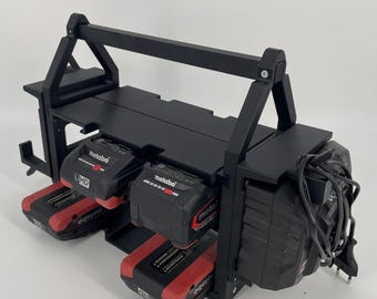 Supporto A Parete Per 4 Batterie Metabo 18V - Stampato 3D - MFH