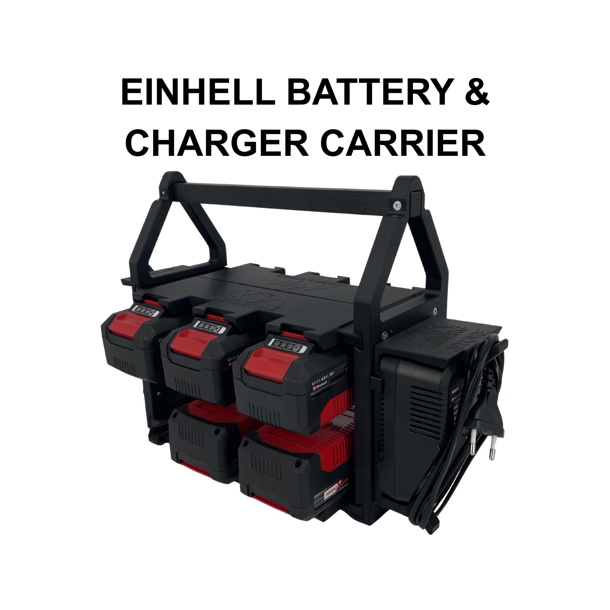 Support Mural Pour Batteries Einhell 18V - Adaptable - 3 Emplacements - Neuf