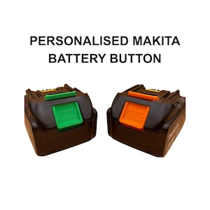 Gepersonaliseerde Makita batterijknop – Aangepast Makita 18V batterijlabel, Makita batterij-ID, Makita gereedschapsaccessoire, cadeau voor Makita-gebruiker