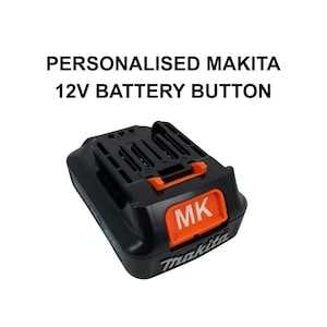 Gepersonaliseerde Makita-accuknop | Aangepaste initialen voor Makita 12V CXT-accu's | Kleurgecodeerde accu-identificatie | Makita-gereedschapscadeau