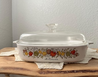 Vintage  Corning Ware Spice of Life 2.5 Liter Casserole Dish A-10-B with Lid