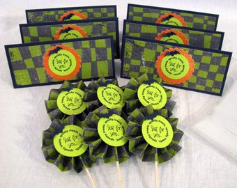 Halloween Cupcake and Goodie Bag Topper Party Set