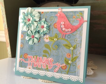 Many Thanks Bird Card