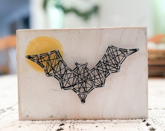 Halloween String Art/Fall Signs/Farmhouse Sign/Wood Block