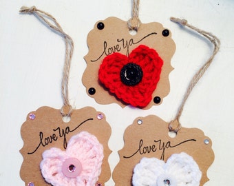 Crocheted Heart Tag