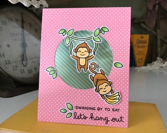 Swinging Monkeys Card