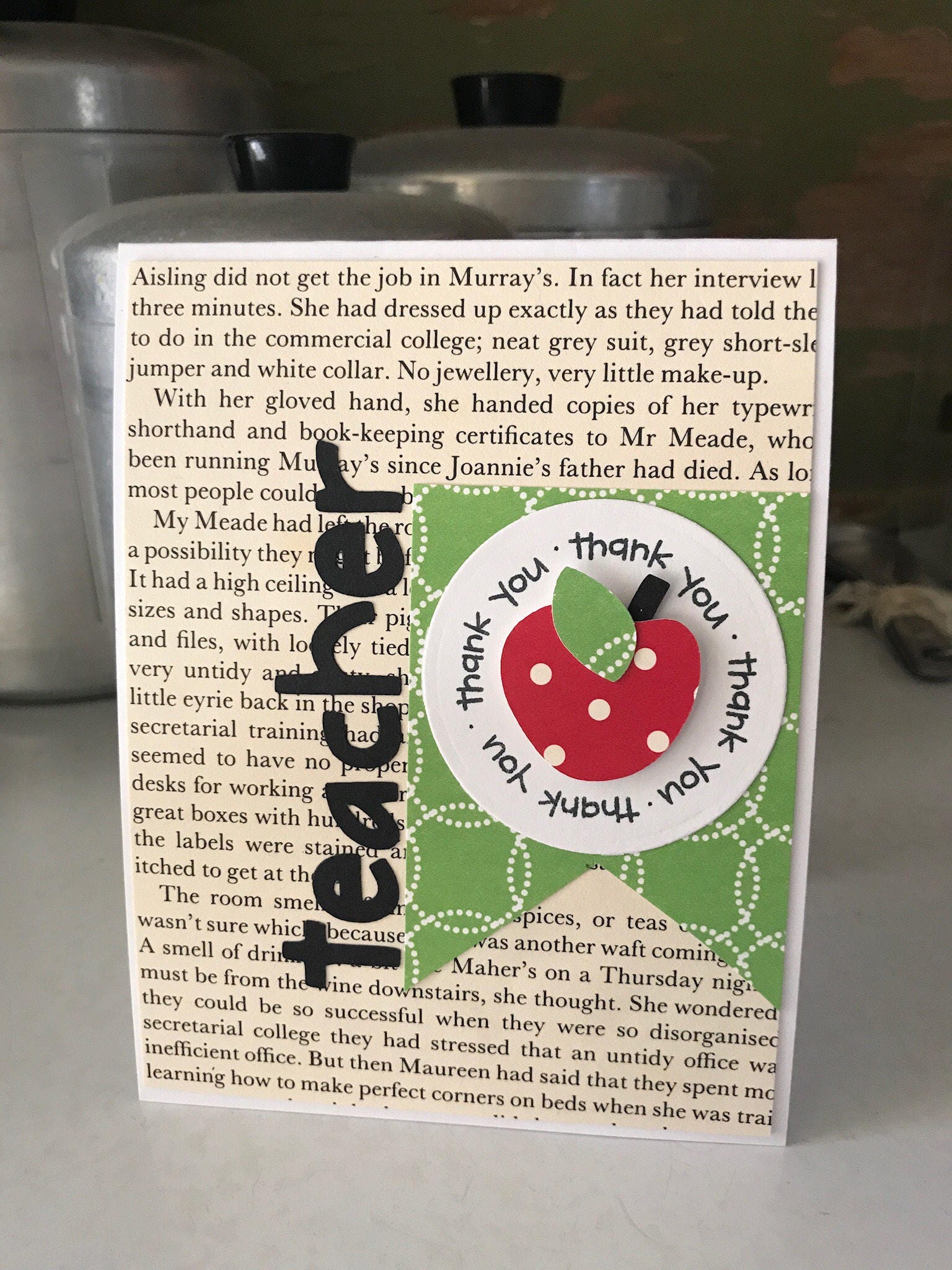 Thank You Teacher Appreciation Card - Etsy