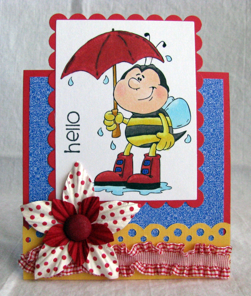 Bee Hello Card - Etsy