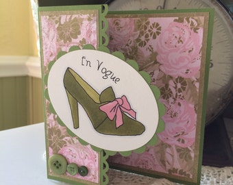 En Vogue Shoe Birthday Card
